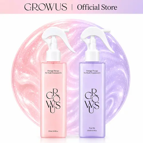 GROWUS Hair Perfume Bundle Set Damage Therapy Leave-in Treatment EX Due Rose & True Me 8.45 fl oz 250ml Spray for Severely Damaged Hair with Pearl Extract & Seaweed Complex for Shiny Healthy Hair campingessentials