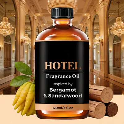Hotel Diffuser Oil Inspired by Bergamot & Sandalwood Fragrance Oil- 120ml 4oz- Aromatherapy Essential Scent Oil for Waterless Diffusers Pleasant Fragrant fragancia