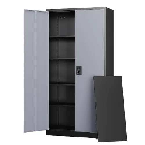 Letaya 72x36x18in Modern Lockable Steel Garage Storage Cabinet - Sturdy Powder Coated, Moistureproof Coat, Corrosion-Resistant Commercial-Style Tall Cupboard with Adjustable Multi-Function Racks & Shelves, High Security, Assembly Required for Home Office