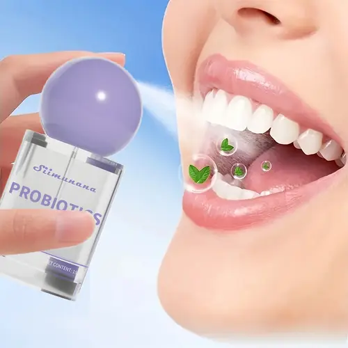 Probiotic Oral Spray for Sensitive Gums & Mouth, Alcohol-Free Gentle Formula, Instant Fresh Breath, Long-Lasting Odor Control, Travel Size Portable Mouth Freshener, Daily Oral Care for Adults,sohochic