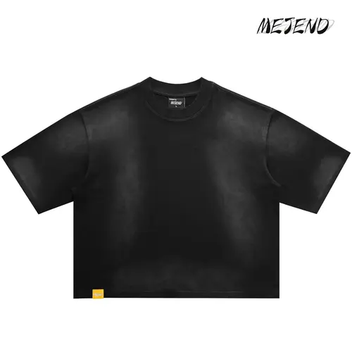 12oz washed tee, cropped tee, heavyweight boxy fit shirt, thick oversized tee with strong vibe