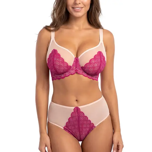 HSIA Mermaid Scales Elegant Sexy Lace Underwear Sexy Sheer Mesh Breathable Soft Waistband Stretchy High Rise Mid Rise Full Coverage Brief Thong Panties Cotton Crotch Everyday Wear