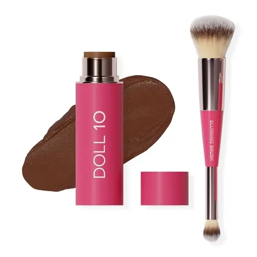 Doll 10 Peptide Blur Stick Foundation with Brush
