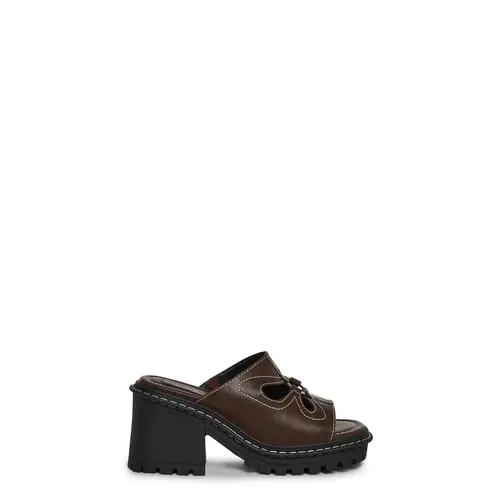 Feeling Good Platform Mules - Brown