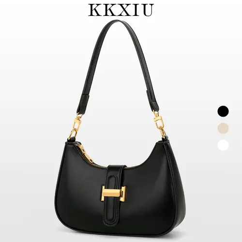 KKXIU Shoulder Bag for Women - Small Purse for Women Vegan Leather Hobo Handbag, Crescent Bag with Removable Strap