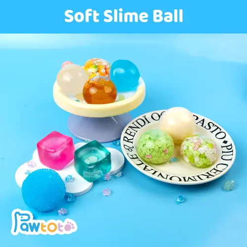 Pawtoto Handmade Stress Ball Collection - Sensory Friendly, Handmade Look Anxiety Aid, Soft Fidget Toy, ADHD Support Tool, Teen Gifts, Calm Corner Emotional Regulation Toy for Adults