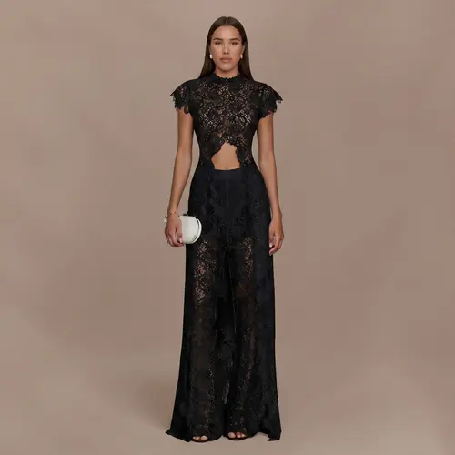 LikeMyChoice Boho Short-Sleeve Shirt & Wide-Leg Pants Luxury Resort Wear 2-Piece Outfit Satin Fabric Women's Lounge Set for Vacation Vibe Clothes Suits