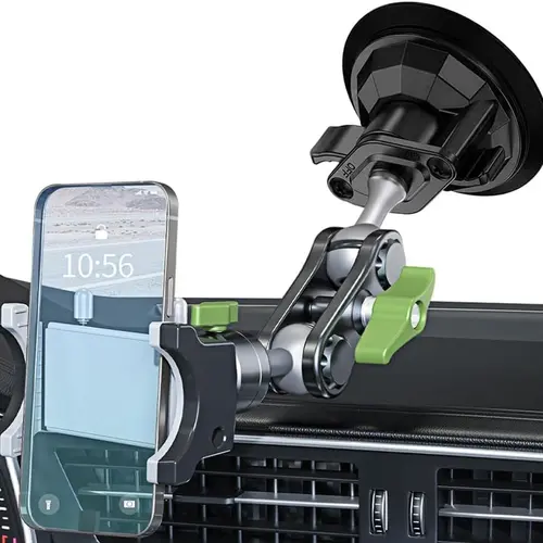 Joytutus 360° Rotatable Car Phone Holder - Ball Head, Tool-Free Suction Mounting Stays, Adjustable Arm, Secure Hold, Compact Design, for Dashboard, Windshield/Sunroof, Capture Videos from Any Angle, Father's Day Gift, Car Interior Accessory, Car Accessori