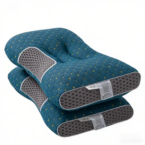 【Summer Deals】UFIST Cervical Pillow 2 Pack, Orthopedic BedPillow for Side Back Stomach Sleepers, Ergonomic Contour Sleeping Pillow