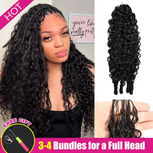 ISEE HAIR Burmese Curly Crochet Braid Hair Extensions Miracle Knots Human Hair Extensions Knotless Pre-Separated 50g/Pack Vacation Hair #Summervibe#ISEECrochetNewArrivals