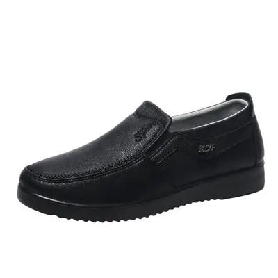 OFIREND | Men's Lightweight Slip-On Leather Shoes – Soft Cushioned Insole, Brown Casual Loafers for All-Day Comfort & Everyday Style