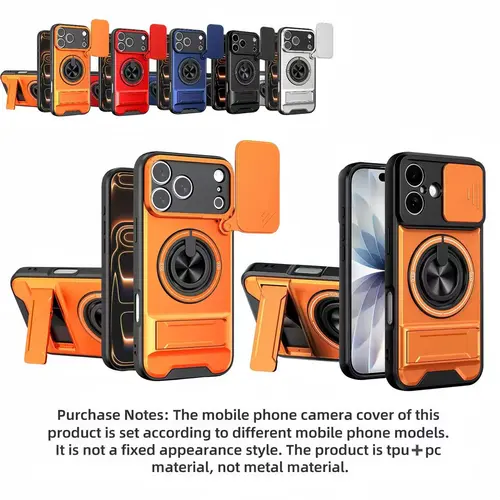 New Mecha Push Window Phone Case, Ring Military Grade Shockproof Cover For iPhone 17/16/15/11 Pro Max & Samsung S26ULTRA S26PLUS S26 S25 S24 S23 S22 21 20, Personalized, Accessories, Smartphone, Devices, Protection