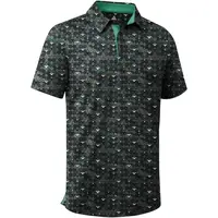 ZITY Men's Golf Polo Shirt - Short Sleeve, Smooth Stretch Sunny Fabric, Moisture Wicking, Sweat-Absorbent, Breathable Light, Sporty Chic, Modern Classic Performance Polo, Print Patterns, Casual Collared Menswear Top (Day, Outdoor),sohochic