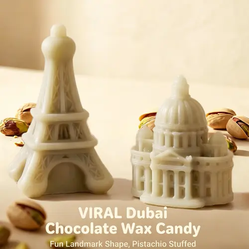 GummyGlow Wax Candy Bombs Filled With Dubai Chocolate Sauce (2-Pack, 2-Piece Set) - Trending Candy, Wax Cracking ASMR Snacks, Unique Shapes, Retro Party Treats, Sharing & Collecting Snacks #tiktokshopbacktoschool,sohochic