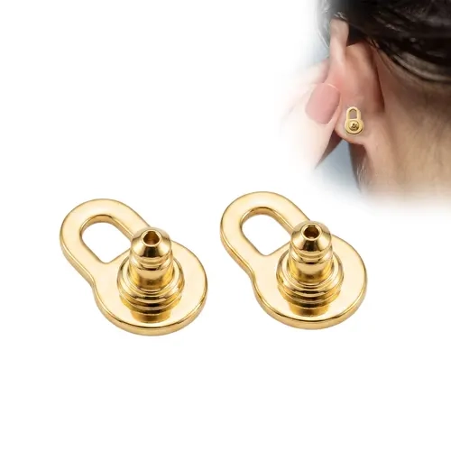 YLNWH 14K Gold Plated Lobe Lifters for Heavy Earrings for Women - Earring Backs for Droopy Ears - Comfortable Earring Backings for Studs - Trendy Fashion Jewelry Accessories