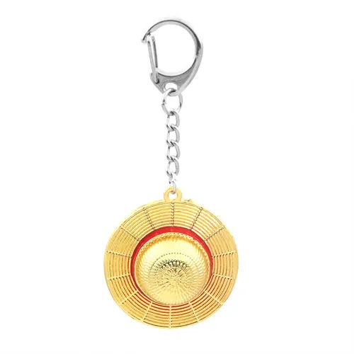 Straw Hat Keychain- Anime Style Lucky Charm Bag Pendant， Cosplay Jewelry Gift For Women Men
