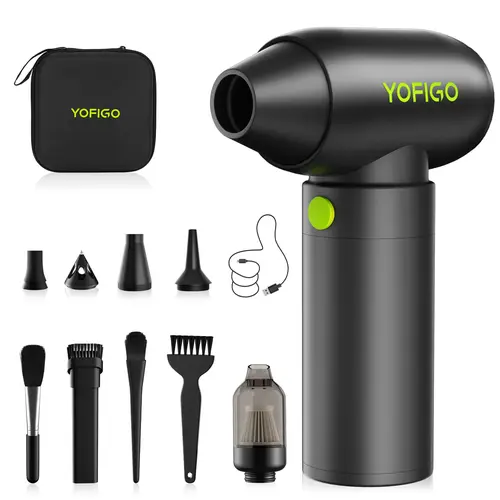 Electric Compressed Air Duster Dust Remover Blower - 150000RPM, 3-Speed Adjustable Speed, 4400mAh Rechargeable Cordless, Alternative to Canned Air for PC, Keyboards, Cameras Smartphone,toolupgrade