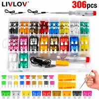 306PCS Zinc Alloy Low Profile Car Blade Fuse Assortment Kit - Puller for Quick, Quick DIY Fuse Replacement, Circuit Tester for Auto, Camper 12V/24V Systems toolupgrade
