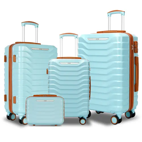 UUH Luggage Set Lightweight Hard Shell, Suitcase with 360° Spinner Wheels & TSA Lock, Scratch-Resistant Travel Suitcase (13in/20in/24in/28in)