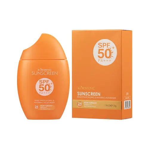 SPF 50 PA+++ Lightweight Sunscreen, Daily UVProtection, Prevent Sunburn & Tanning, HydratingNon-Greasy Formula, No White Cast, Easy toSpread, Waterproof & Sweat Resistant