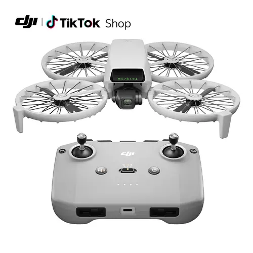 DJI Flip (RC-N3), Drone With 4K UHD Camera for Adults, Under 249 g, 3-Axis Gimbal Stabilization, 44000ft/13km Video Transmission, Palm Takeoff, Auto Return, 31-Min Flight Time, Intelligent Flight