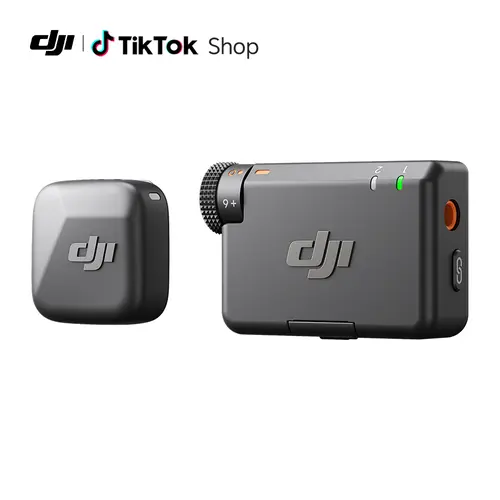DJI Mic Mini (1 TX + 1 RX), Wireless Lavalier Microphone for iPhone/Camera/Android, Ultralight, Detail-Rich Audio, Noise Cancelling, Automatic Limiting, Vlog, Streaming, 400m Transmission