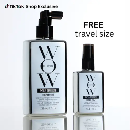 Color Wow Dream Coat Extra Strength - Full Size Treatment and FREE Mini Treatment - Heat Protectant to Smooth Coarse or Coily Hair