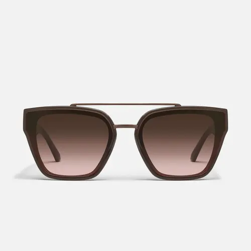 QUAY - SWEET TALKER Women's Square Sunglasses, Metal-Combination Frame, Modern Design, Built-In Universal Nose Pads