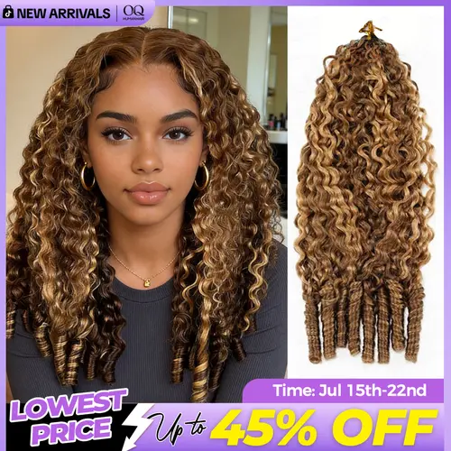 OQ HAIR Highlight 4/27 Burmese Curly Crochet Human Hair With Miracle Knots Boho Braids Time-Saving Wear #SohoChic #TikTokShopBackToSchool