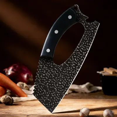 Effort-Saving Ergonomic Chef Knife with Anti-Slip Handle & Ultra-Sharp Serrated Edge