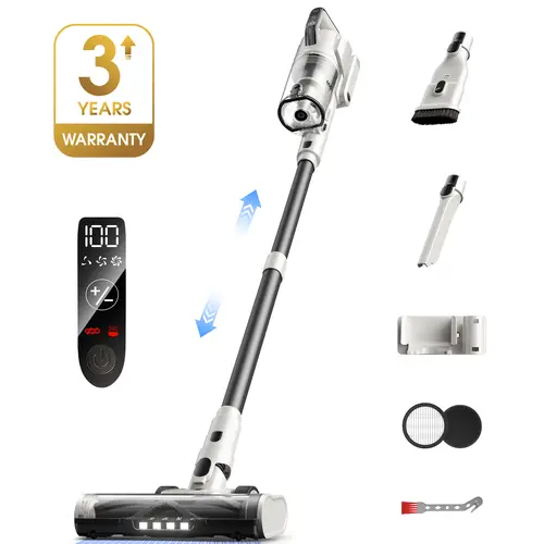 【2026 New Arrivals】Cordless Stick Vacuum Cleaner - 50Kpa 500W Battery-Powered Compact, 5-Stage Filter Handheld Vacuum, 60 Mins Runtime, 2.5H Fast Charging, Self-Standing Stand, LED Light, Touch Screen, 6lbs Lightweight for Home & Pet Hair, All-Floor Clean