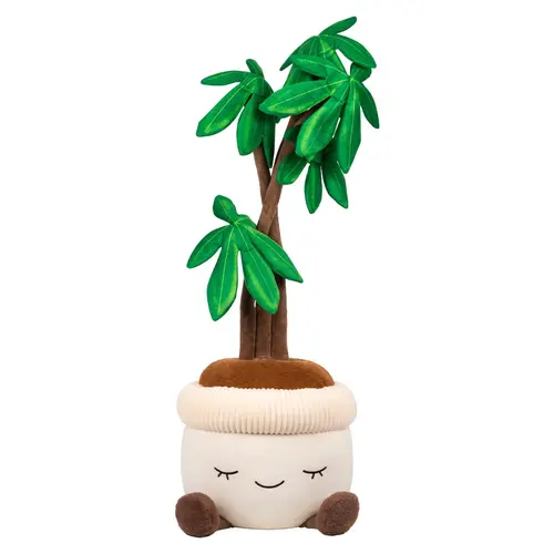 Greenhouse by Russ 4-ft Tall Money Tree Stuffed Animal - Soft Squishy Companion, Cute Collectible, Living Room Decor, No-Maintenance Plush, Eco-Friendly Home Accent, Cuddly Gift