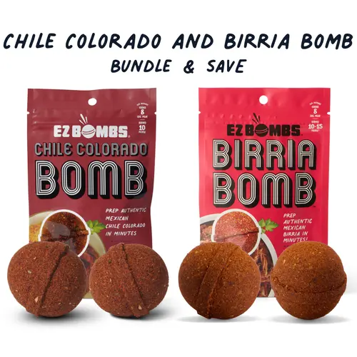 Birria Bomb and Chile Colorado Bomb bundle by EZ Bombs - Seasoning Spice Bomb Flavor for Authentic Mexican Dishes - Traditional