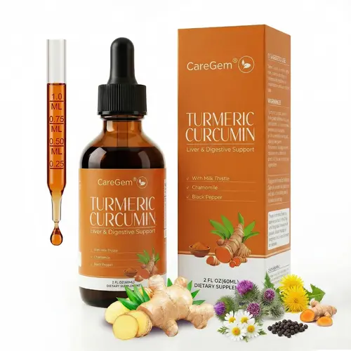 2026 NEW Turmeric Curcumin Complex Liquid Drops High-Absorption Herbal Blend with Black Pepper & Ginger | Orange Flavor | 2 fl oz Healthcare Fitness Healthcare Supplement Dietary Edible
