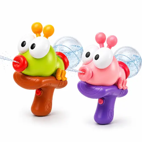 Electric Water Blaster Toy for Kids, Cute Animal-Design 1-Touch Spray Pool Toy for Beach Backyard Outdoor Play Boys Girls