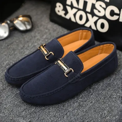 Men's Velour Flat Loafers Slip On Shoes Slip On Footwear Classic Retro Style Anti-Slip Wear-Resistant Sole All Seasons Available Large Sizes Optional