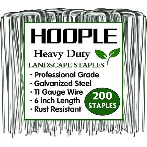 11 Gauge Landscape Staples-Heavy Duty Galvanized Garden Stakes for Weed Barrier Fabric, Ground Cover, Artificial Turf, Sod, Netting and Irrigation Hose sohochic