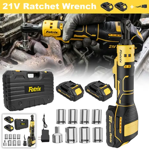High-torque cordless electric ratchet wrench set, high-power ratchet wrench, cordless right-angle tool, includes sockets, automotive repair tools for bolt and nut removal, professional power tools, car DIY, gift for boyfriend, tool set tiktokshopspringglo