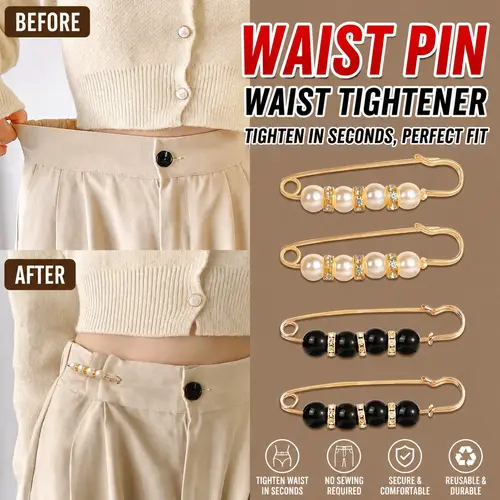 Women's 16-Count Mixed Styles Faux Pearl Brooch Pins - 5.5cm No-Sew Fasteners for Sweater Shawl Cardigan Collar, Pant Tightener - Wedding Anniversary Gifts for Adults, All-Season Clothing Decoration
