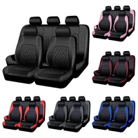 AutoYouth PU Leather Car Seat Covers, Diamond Quilted Design, Waterproof Stylish Car Seat Protectors, Universal Fit for Cars Trucks SUVs Vans, Easy to Install, Airbag Compatible, Car Interior Accessories