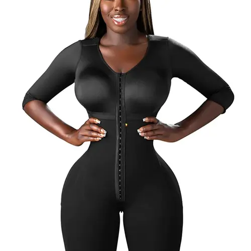 Stage 1 Full Body Faja for Plastic Surgery Recovery | Compression Hook Levels | Padded Straps