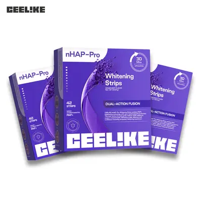 CEELIKE Purple Teeth Whitening Strips (Buy 2 Get 1 Free) – nHAP Whitening, Peroxide-Free, Non-Sensitive, Safe for Enamel,sohochic