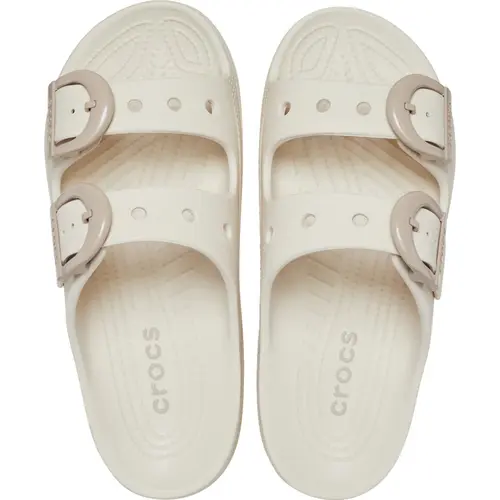 Crocs Women's Saturday Enamel Buckle Two-Strap Sandals, Summer Sandals