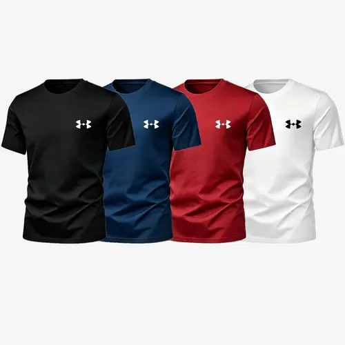 Summer Men's Basic Sporty Short Sleeve T-Shirt, Breathable Quick-Dry, Casual Loose-Fit, Gym Training, Fitness T Shirt, Multi-Color, Graphic Pattern, Dry Fit Tees, Breathable Workout Tops, Dry Fit Shirts