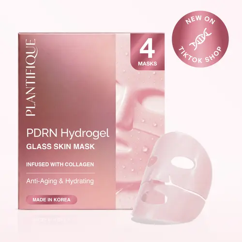 [PLANTIFIQUE Official Shop] Hydrogel Face Masks - Plant-Based Collagen, Peptides, Ceramides Nourishing Hydrating Moisturizer for Adults, Sensitive Skin, Unscented, Sulfate-Free, Silicone-Free, Skin Repair, Smooth Barrier Repair Set