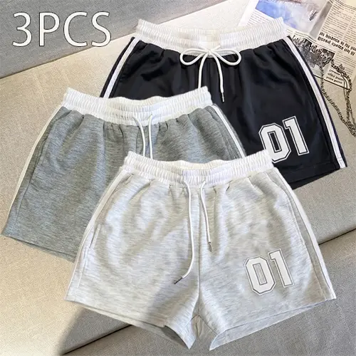 1 pack contains 3 women’s summer shorts: new solid-color women’s shorts and women’s cargo shorts; simple everyday wear; casual bottoms for running and fitness; fashionable styling; flat outfit coordination.