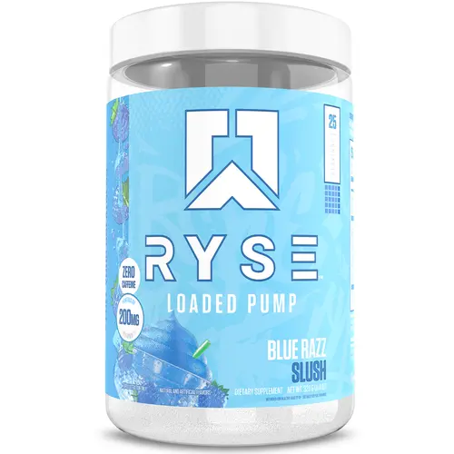RYSE Loaded Pump Daily Pre Workout Powder - No Caffeine Stimulant Free Formula for Pump, Power & Endureance - 25 Servings
