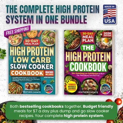 Complete High Protein System Bundle (125+ Recipes + Slow Cooker Meals)