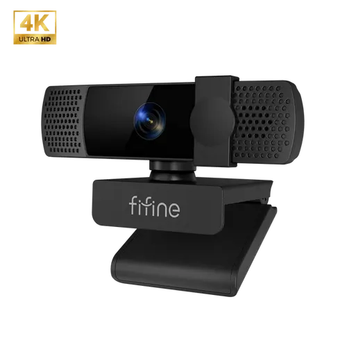 Fifine Auto Focus USB Webcam (K436/K438) - 2.5K/4.5K Resolution, Privacy Cover, for Gaming Setup, Streaming Equipment, PC/Mac