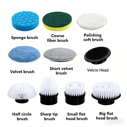 9 Pack Replacement Brush Heads for Electric Spin Scrubber | Only Fits Our Store Adjustable Speed Models, No Handle & No Main Unit Included tiktokshopbacktoschool, Power Scrubber Brushes, Scrub Brush Refills sohochic